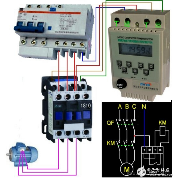 微电脑时控开关接线图