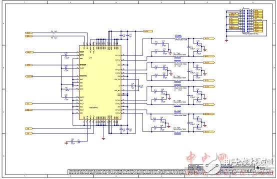 TI TAS5404－Q1 26W汽车四路D类放大器参考设计