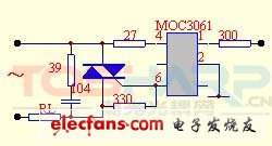 过零触发双硅输出光耦-MOC3061的应用