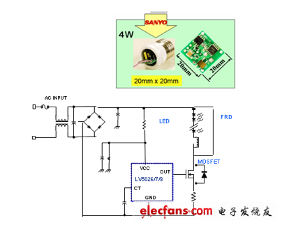 LV5026/7/8用于非隔离A19 LED灯