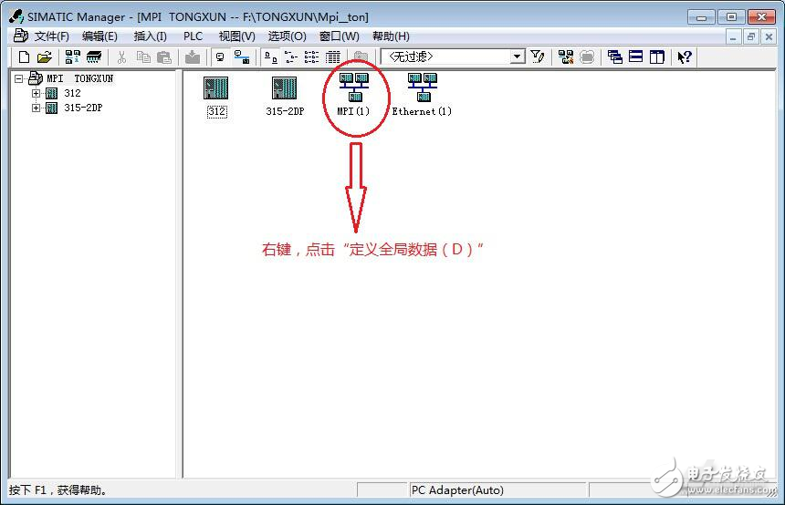 应该了解300 CPU MPI全局数据通讯组态的方法