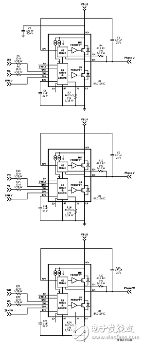 PowerInt BridgeSwitch系列40W三相逆变器参考设计DER－749