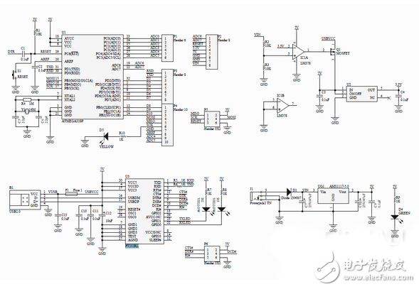 Arduino WIFI智能小车 无线视频遥控小车电路