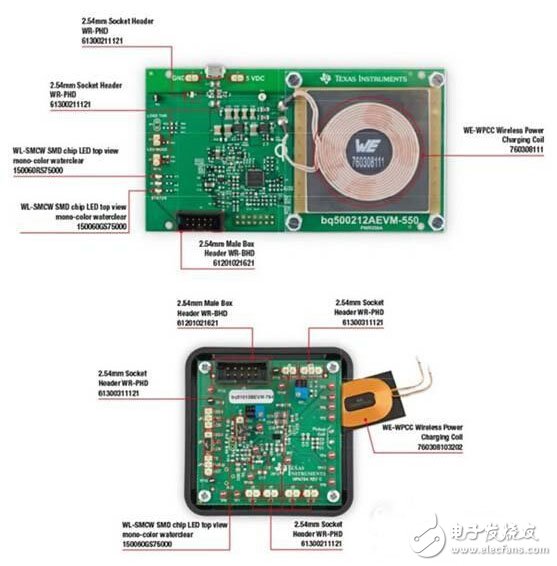 对伍尔特无线即插即用功率传输套件具有TI的部分图片