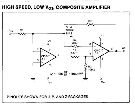 op07引脚图及应用电路 管脚及代换元件介绍