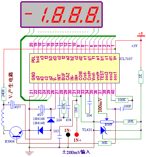 数字电压表电路图