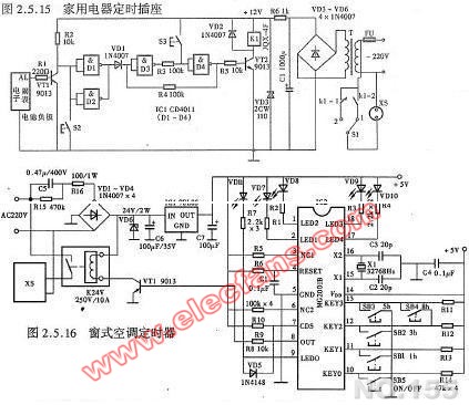 窗式空调定时器电路图