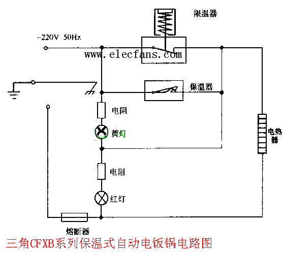 三角牌电饭锅煲电路图