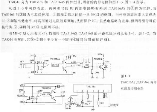 TA8316各引脚功能及电压数据资料