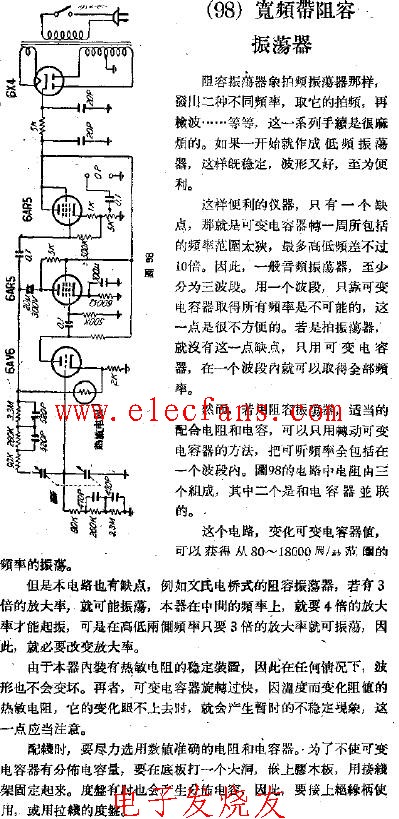 宽频阻容振荡器电路