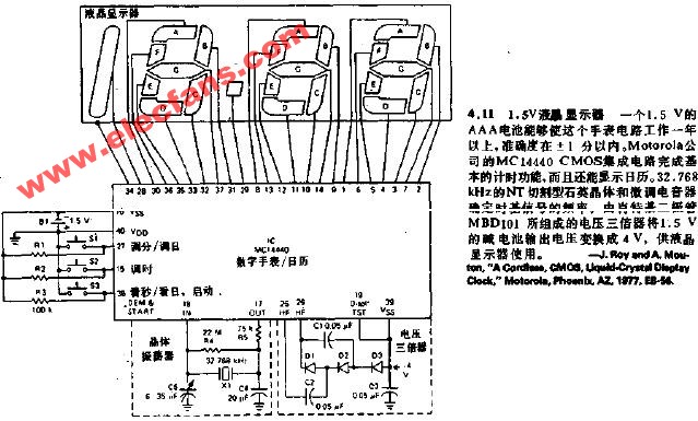 1.5V液晶显示器电路