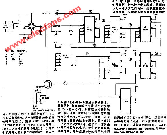 溜汐钟电路图