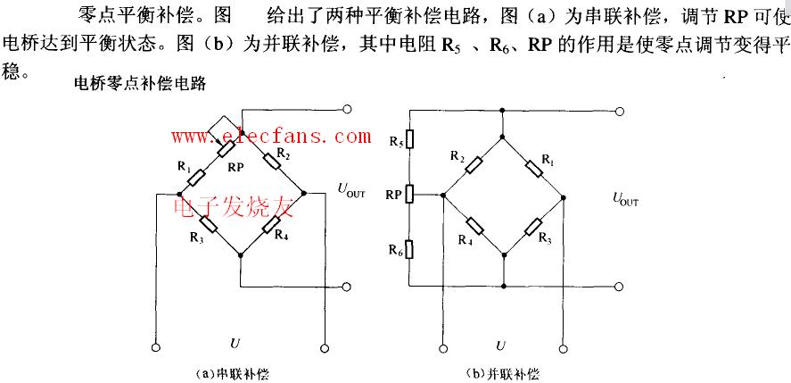 电桥零点补偿电路