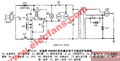 安宝路W850ES自感应电子式微波炉电路图