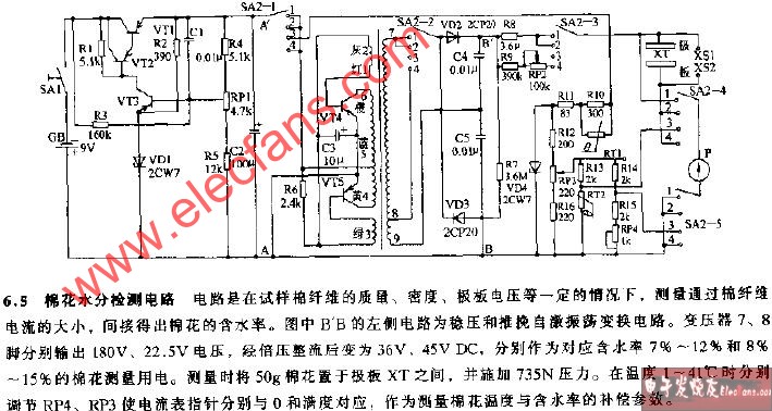 棉花水分检测电路