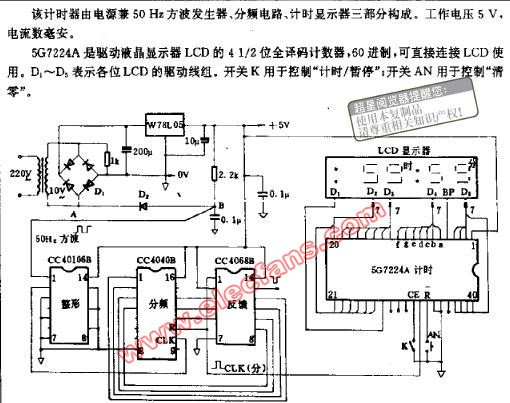 60HZ计时电路图