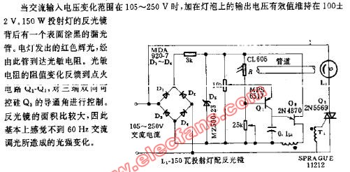 投射灯稳压电路