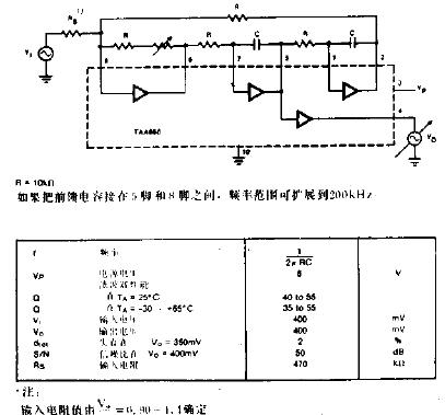 频率高达150kHz的有源RC滤波器电路图