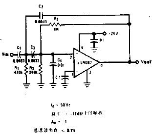 使用LM387的滤波器电路图