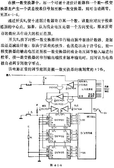 具有自动调零的模一数变换器