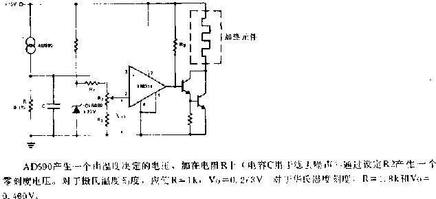 单设定点温度控制器电路图