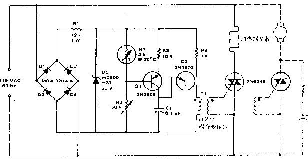 温度敏感加热控制器电路图