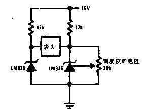 简易差动式温度传感器电路图