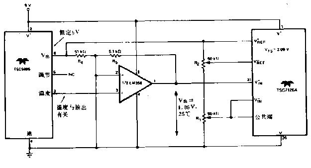 集成电路温度传感器电路图