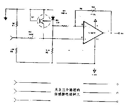 四通道温度传感器电路图