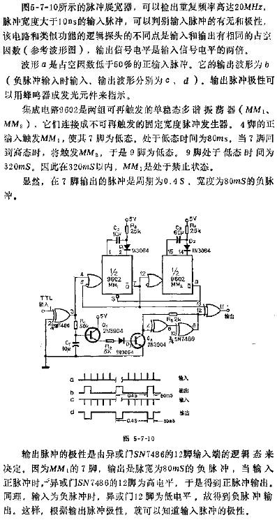 频率高达20MHz的TTL脉冲指示器电路图