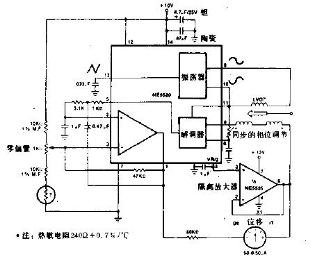 线性可调差动变压器测量计电路图