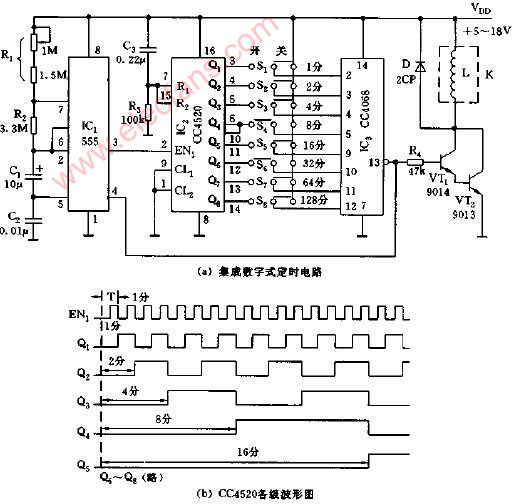 集成数字式定时器电路图