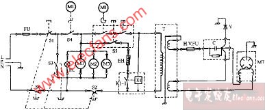 格兰仕WD700 WD800机械式烧烤型微波炉电路图