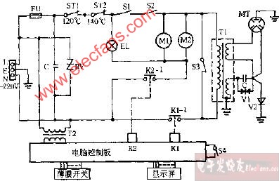 海尔HR-8801M电脑式微波炉电路图