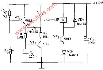 点照开机长照关机的单敏光控开关电路图