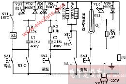 格力ZTP-75A双功能电子消毒柜电路图