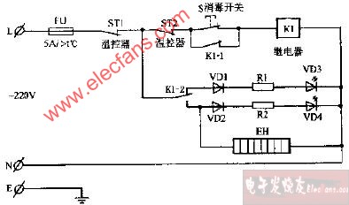 利隆牌RTP-18茶具消毒柜电路图