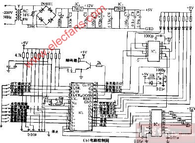 澳柯玛(普爱)WQP4-5电脑式家用全自动洗碗机电路图