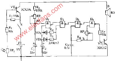 关门提醒电路图