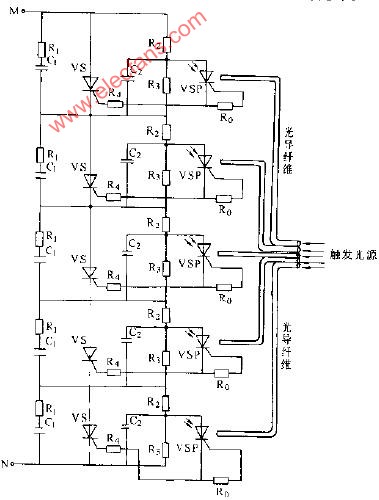 光导纤维传输信号示意电路图