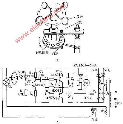 光电风速表电路图