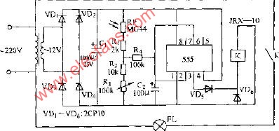 光控555维电器电路图