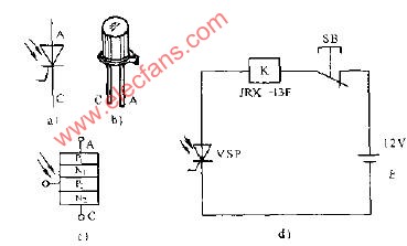 光控晶闸管及自锁式光控继电器电路图