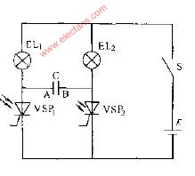 光控晶闸管双稳态电路图