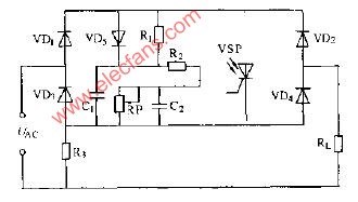 光控晶闸管延时道通电路图