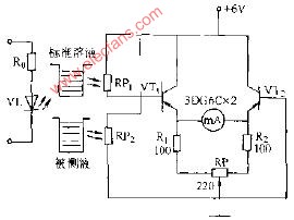 光敏电阻器浓度计电路图