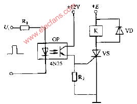光耦合器构成的晶闸开关电路图