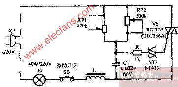 中亚牌SBT-254调光书写台灯电路图