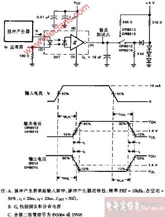 OPI812-OP1815开关时序电路及波形电路图