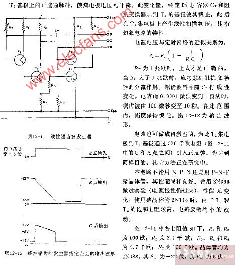 线性锯齿波发生器电路图